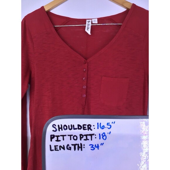 Others Follow Long Sleeve Dress With Pockets Women’s Size Small Red - Picture 7 of 7